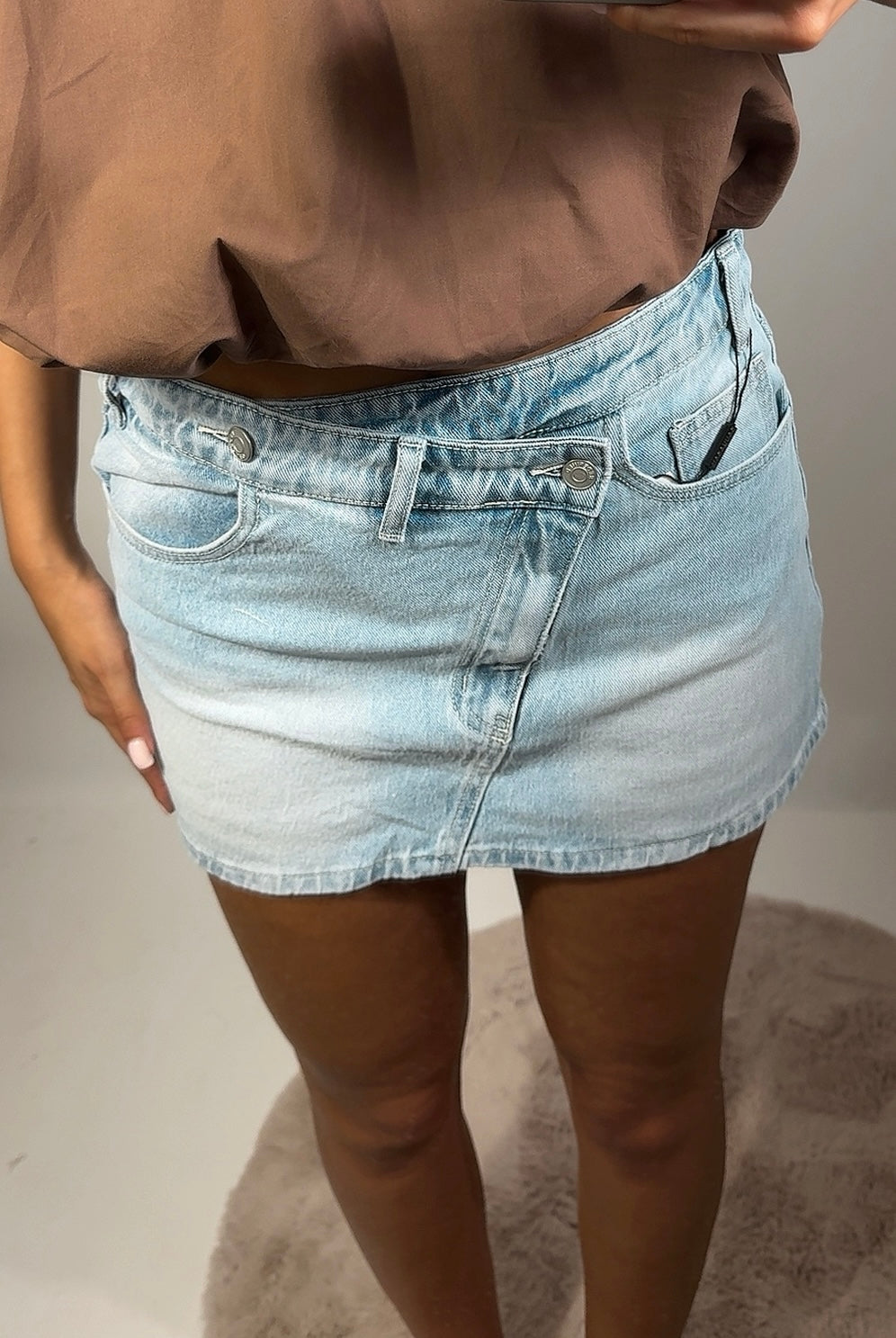 Pip denim skirt - licht