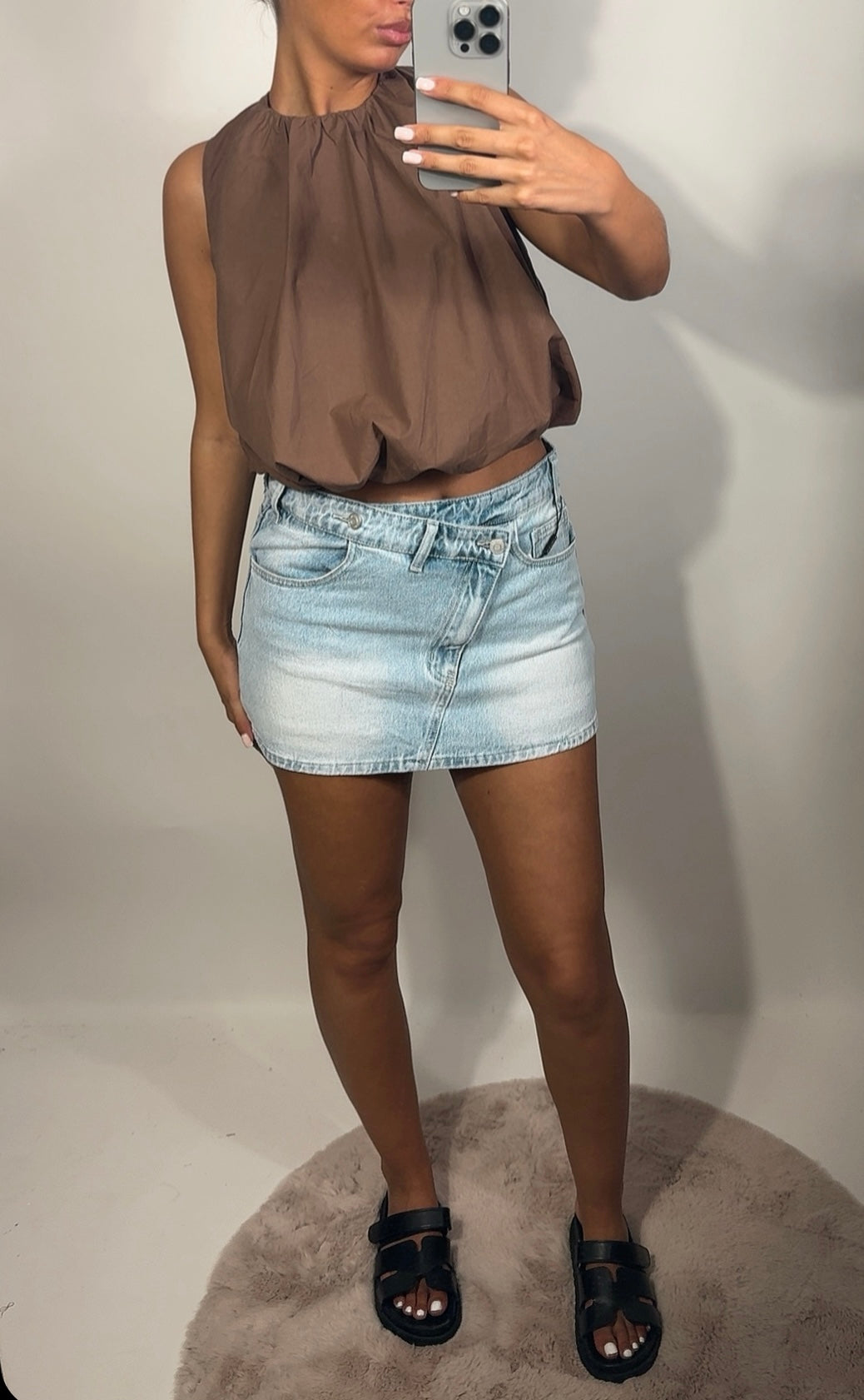 Pip denim skirt - licht