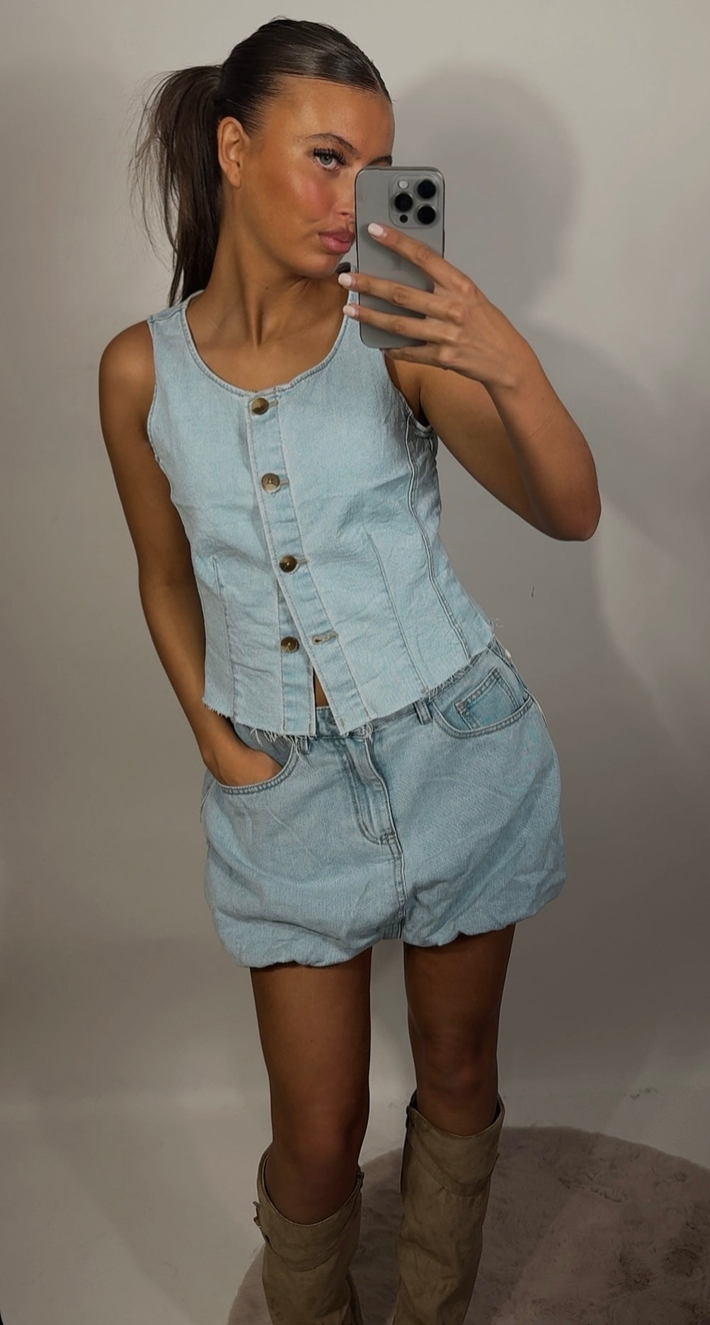 Denim top