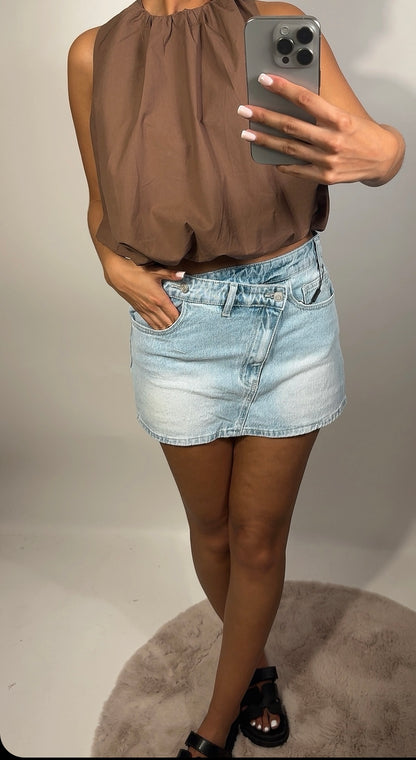 Pip denim skirt - licht