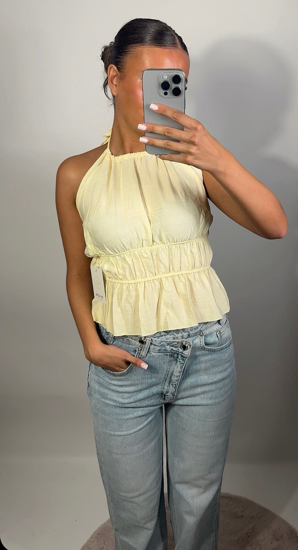 Feyza top - geel
