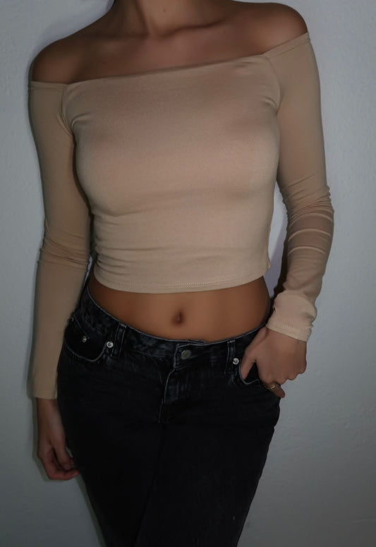 Off shoulder top - Beige