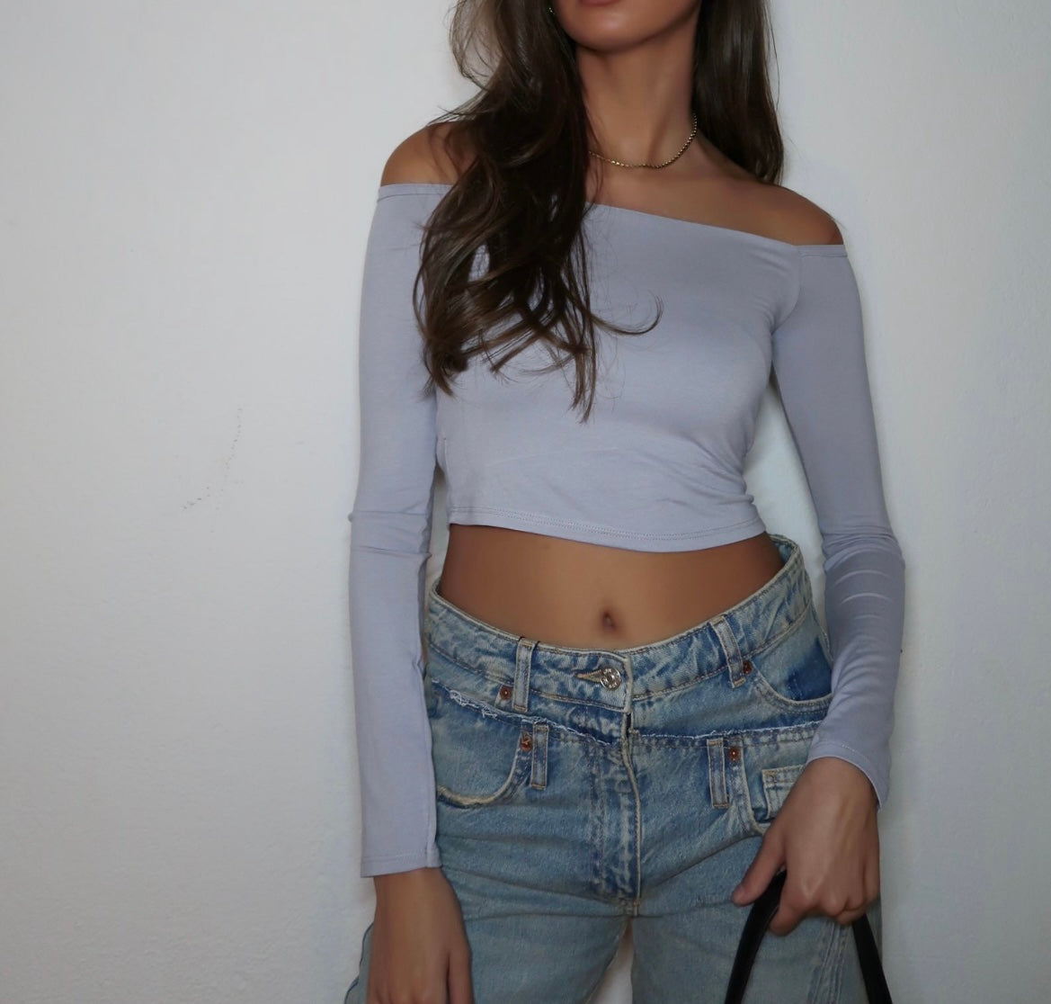 Off shoulder top - Grey