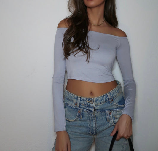 Off shoulder top - Grey